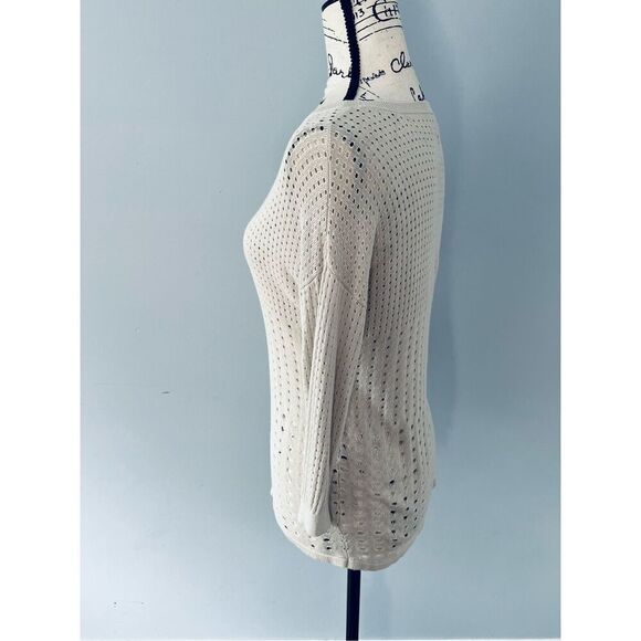 Express Women's Small Knit Taupe Cream Color Pullover Scoop Neck Sweater - Picture 3 of 8